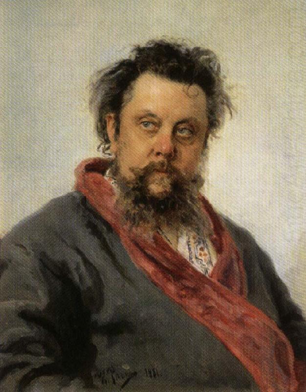 Ilya Repin Portrait of Modest Mussorgsky china oil painting image